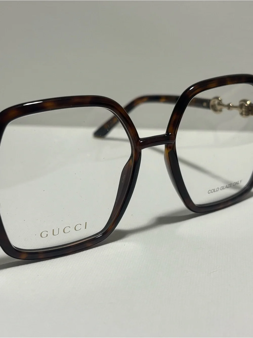 Gucci Brown Tortoiseshell Hexagonal Women's Optical Glasses
